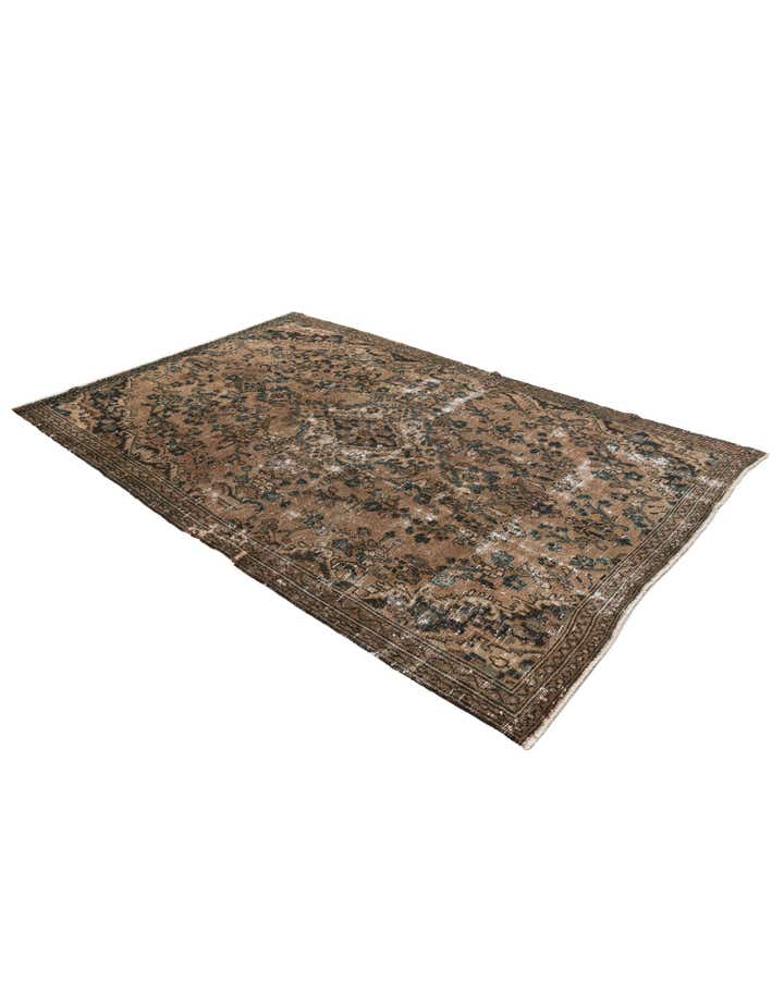 5' 7 x 8' 10 Hand Knotted Ultra Vintage Persian Wool Rug