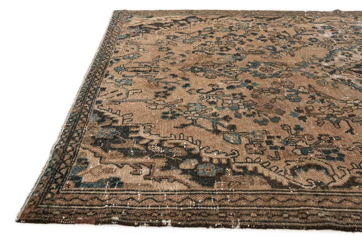 5' 7 x 8' 10 Hand Knotted Ultra Vintage Persian Wool Rug