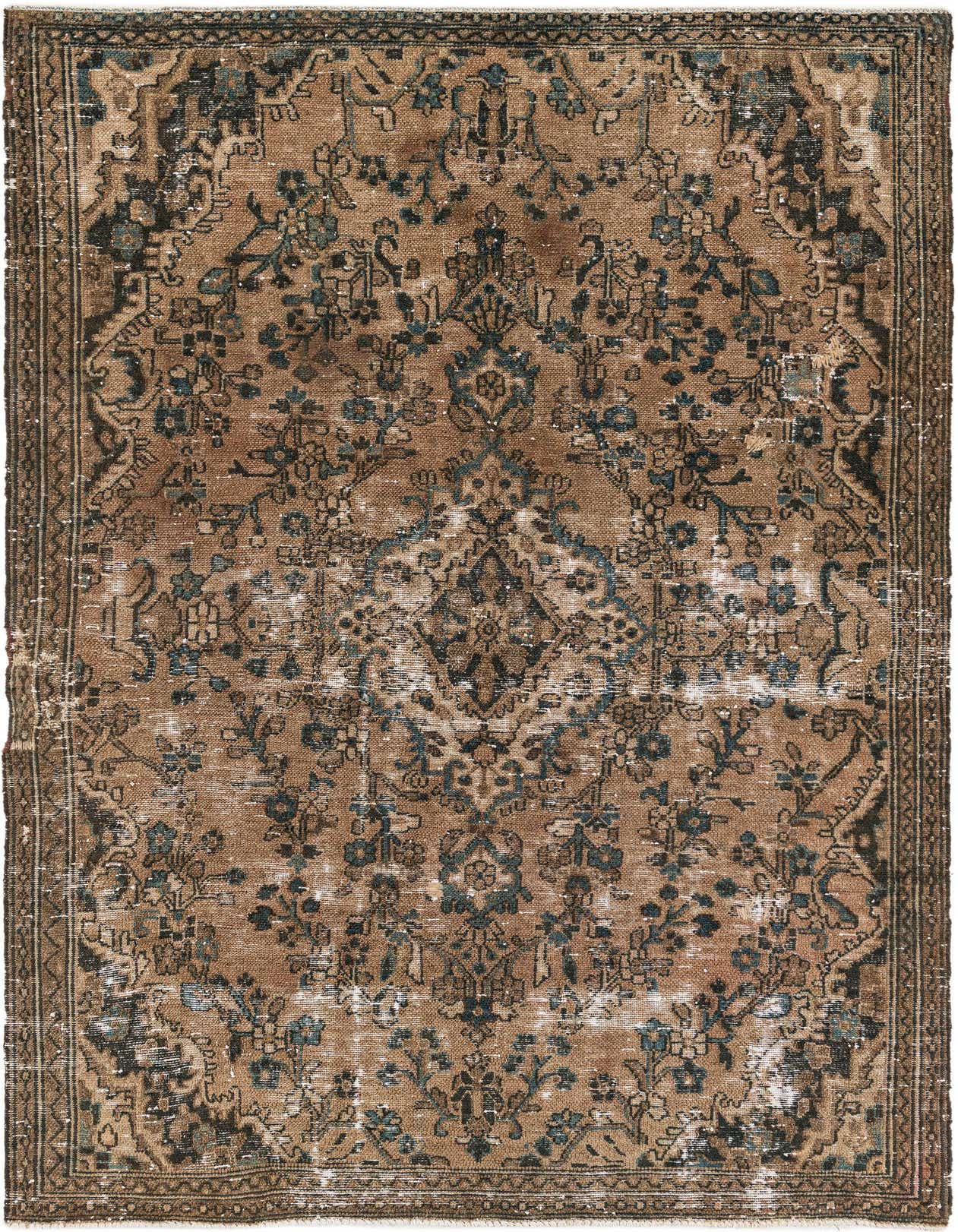 Primary image 5' 7 x 8' 10  Hand Knotted Ultra Vintage Persian Wool Rug