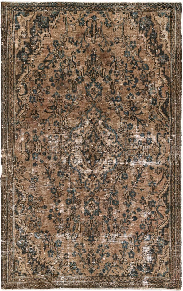 Detail image of 5' 7 x 8' 10 Hand Knotted Ultra Vintage Persian Wool Rug