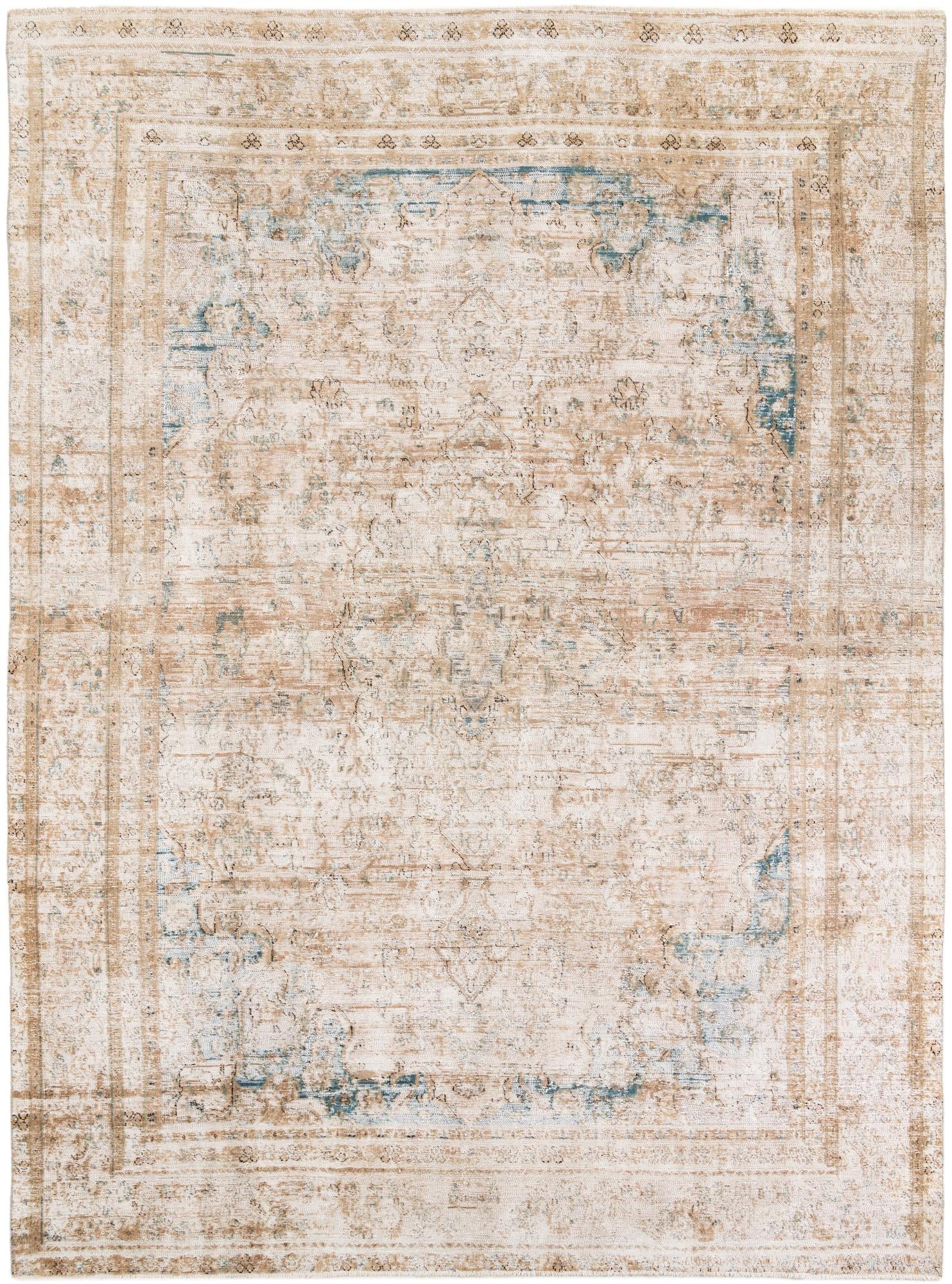 8' 10 x 12' 2 Hand Knotted Ultra Vintage Persian Wool Rug
