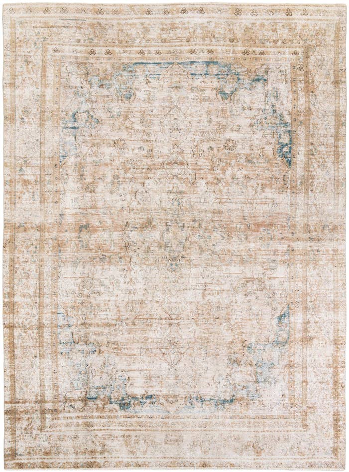 Detail image of 8' 10 x 12' 2 Hand Knotted Ultra Vintage Persian Wool Rug