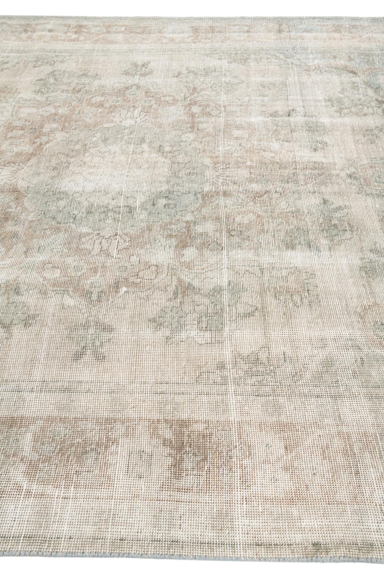 6' 4 x 9' Hand Knotted Ultra Vintage Persian Wool Rug