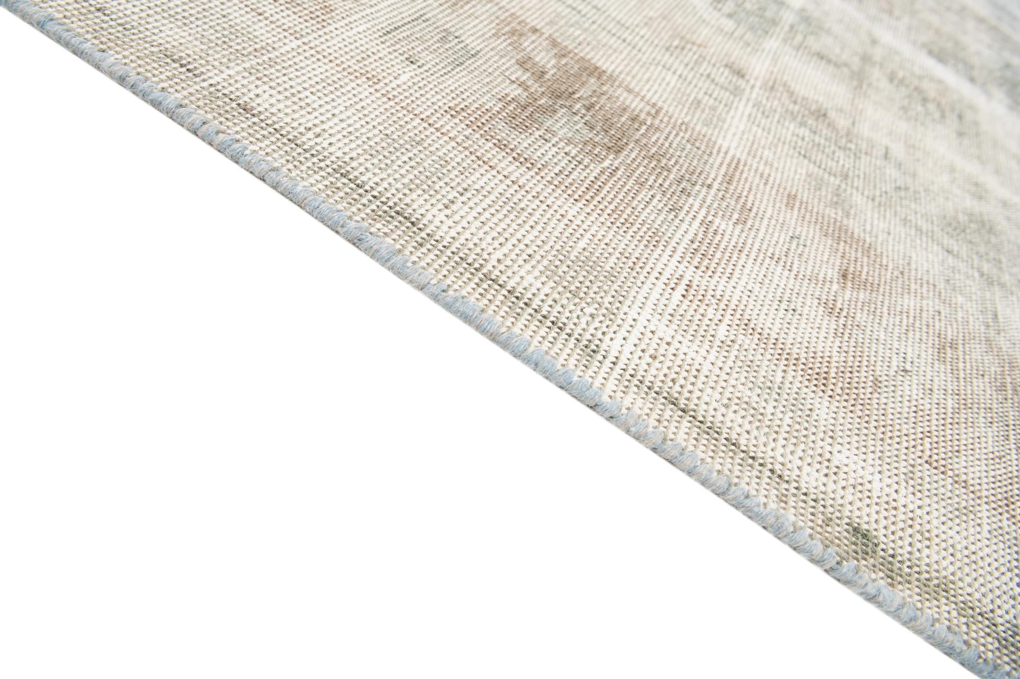 6' 4 x 9' Hand Knotted Ultra Vintage Persian Wool Rug