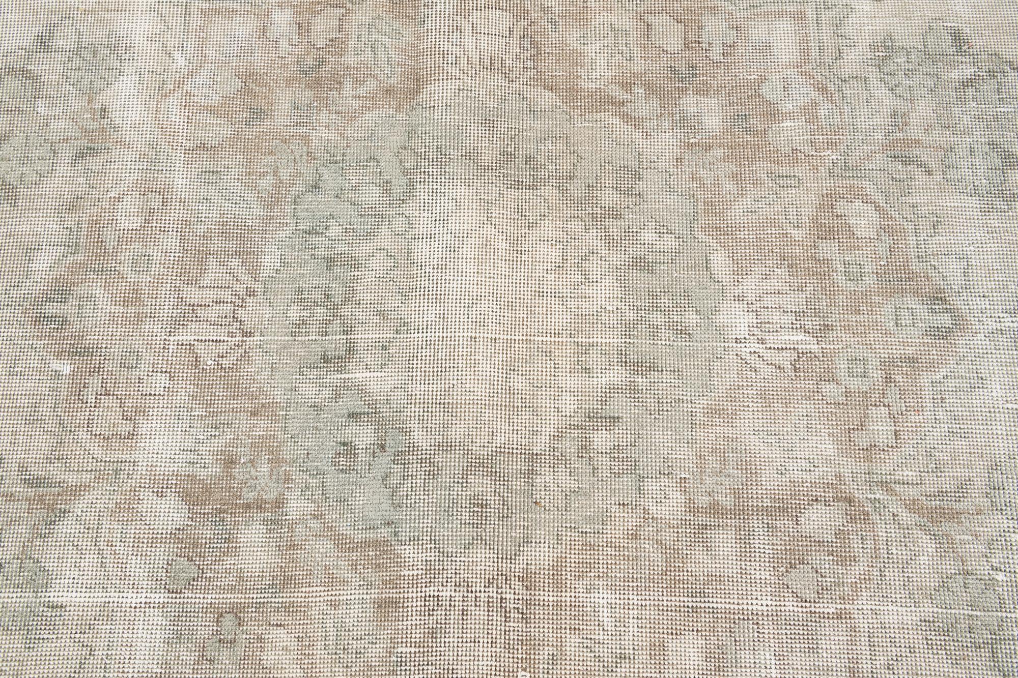6' 4 x 9' Hand Knotted Ultra Vintage Persian Wool Rug