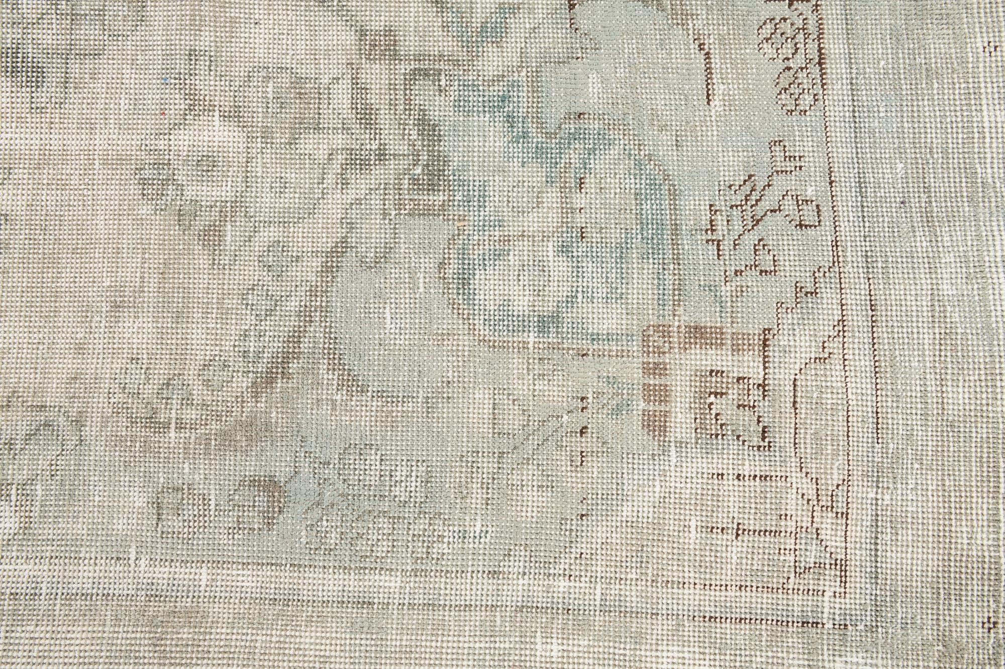 6' 4 x 9' Hand Knotted Ultra Vintage Persian Wool Rug