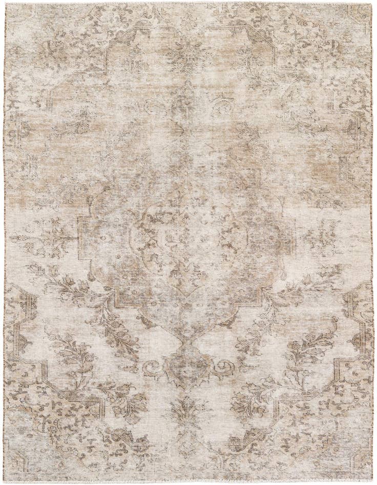 Detail image of 5' 1 x 8' 8 Hand Knotted Ultra Vintage Persian Wool Rug