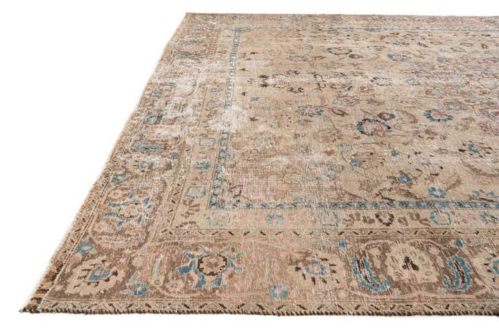 9' 1 x 12' 3 Hand Knotted Ultra Vintage Persian Wool Rug