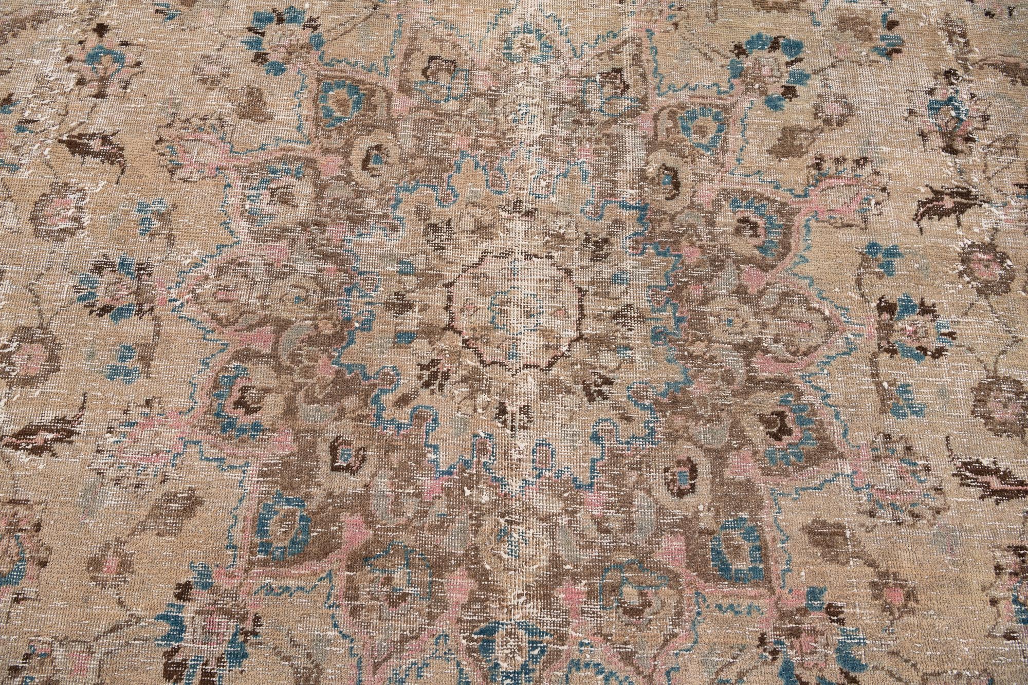 9' 1 x 12' 3 Hand Knotted Ultra Vintage Persian Wool Rug