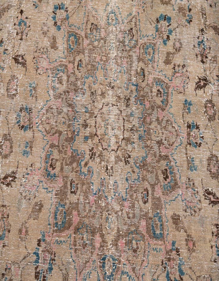 Detail image of 9' 1 x 12' 3  Hand Knotted Ultra Vintage Persian Wool Rug
