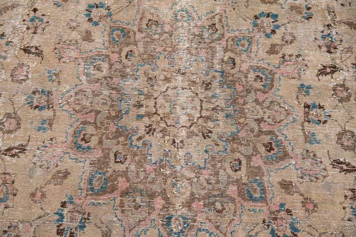 9' 1 x 12' 3 Hand Knotted Ultra Vintage Persian Wool Rug