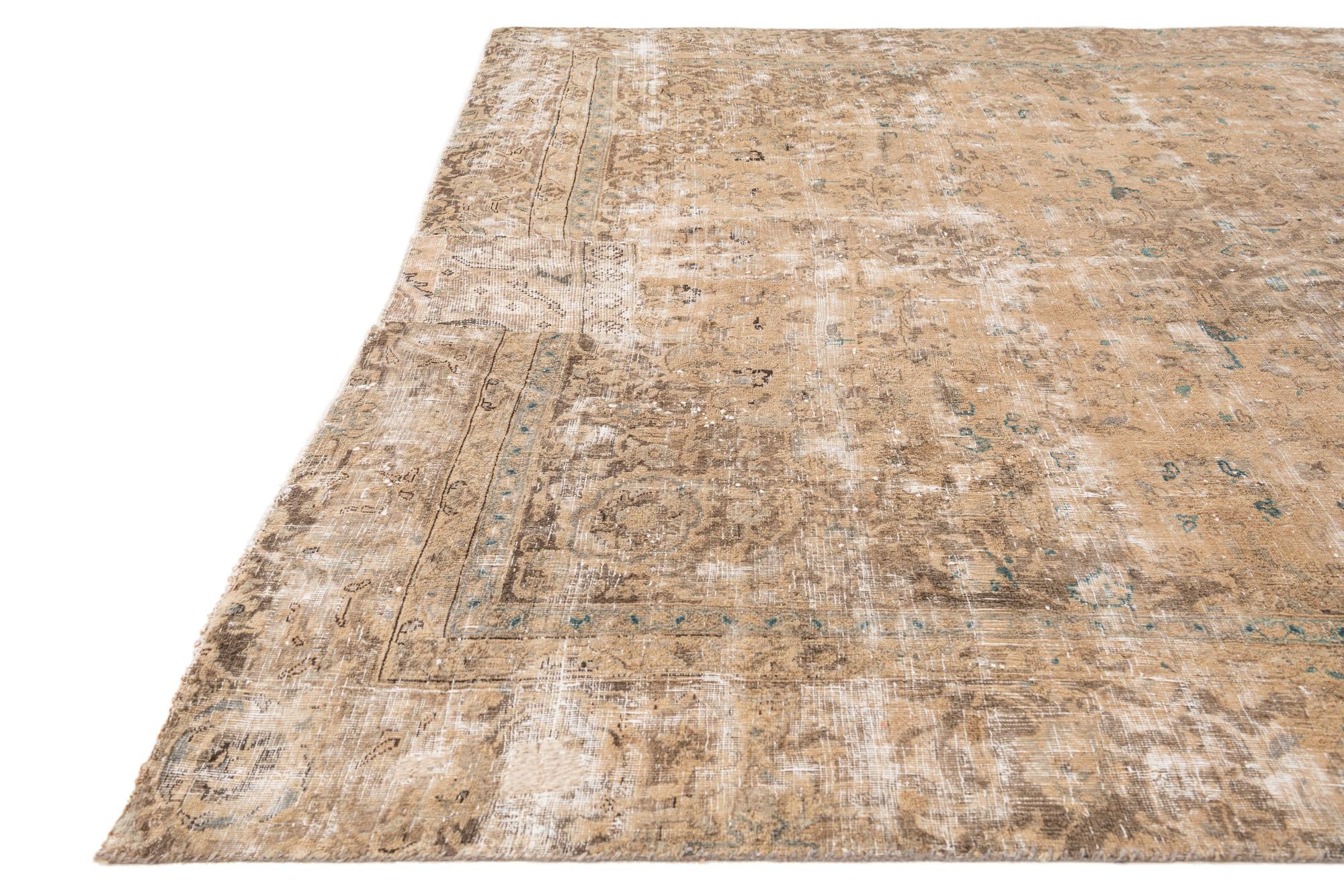 7' 2 x 10' Hand Knotted Ultra Vintage Persian Wool Rug