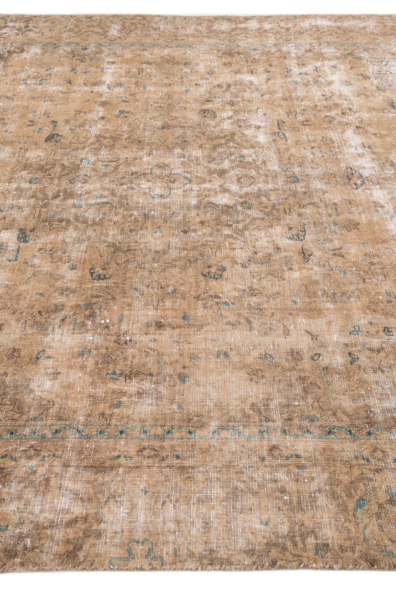 7' 2 x 10' Hand Knotted Ultra Vintage Persian Wool Rug