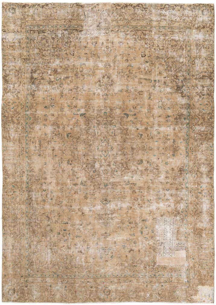 7' 2 x 10' Hand Knotted Ultra Vintage Persian Wool Rug