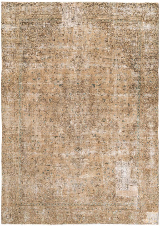 Detail image of 7' 2 x 10' Hand Knotted Ultra Vintage Persian Wool Rug