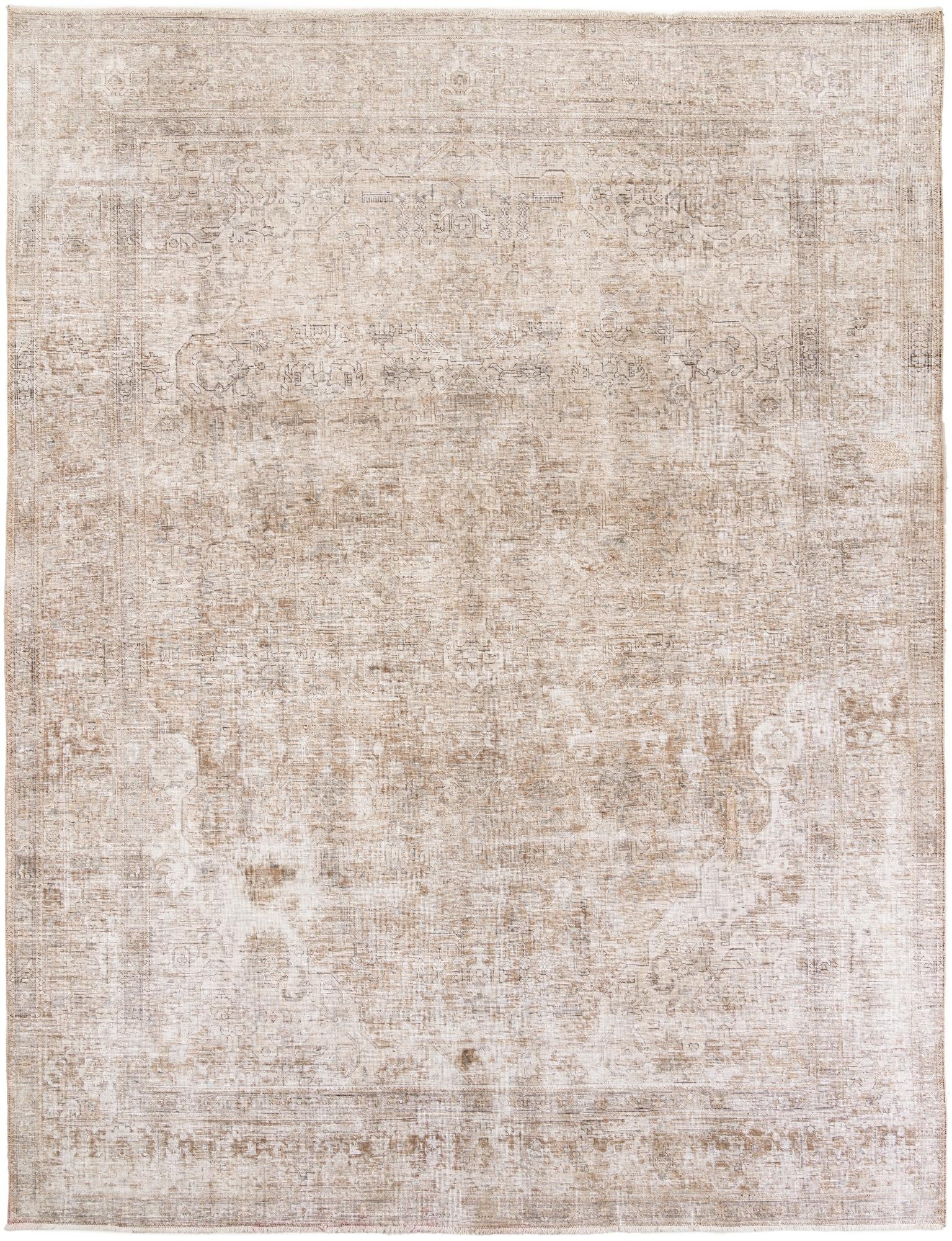 9' 6 x 12' 6 Hand Knotted Ultra Vintage Persian Wool Rug