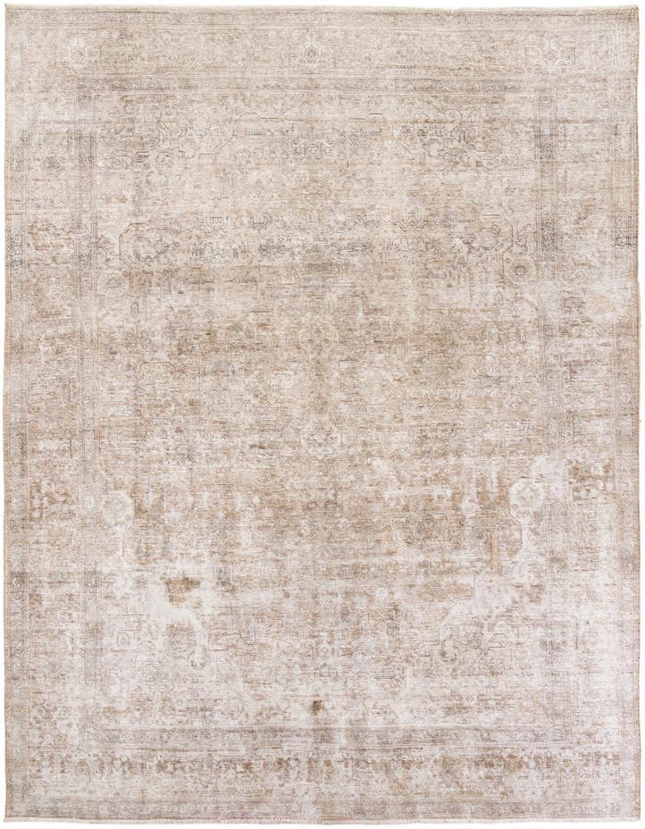  9' 6 x 12' 6  Hand Knotted Ultra Vintage Persian W...
