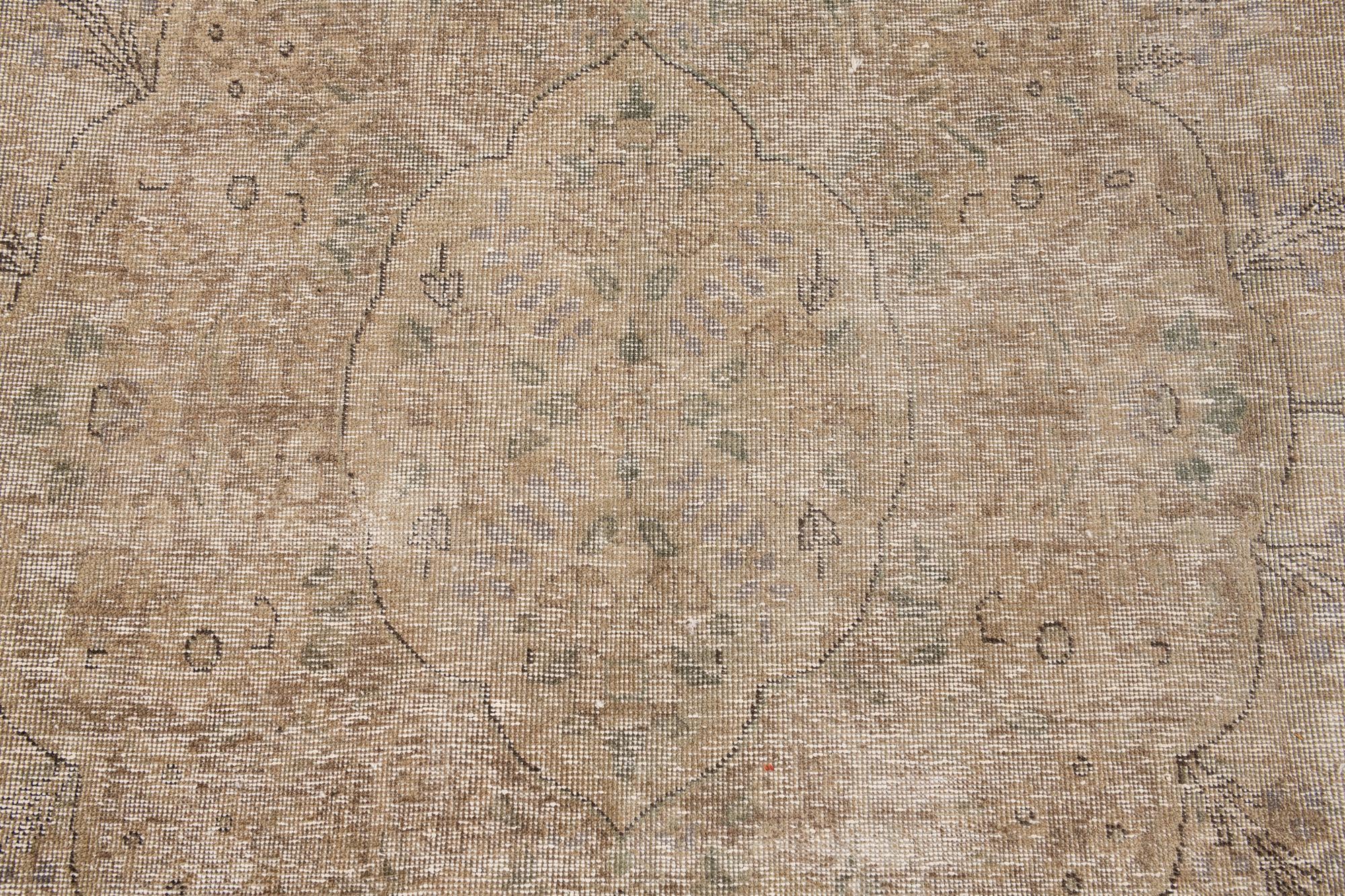 9' 3 x 13' Hand Knotted Ultra Vintage Persian Wool Rug