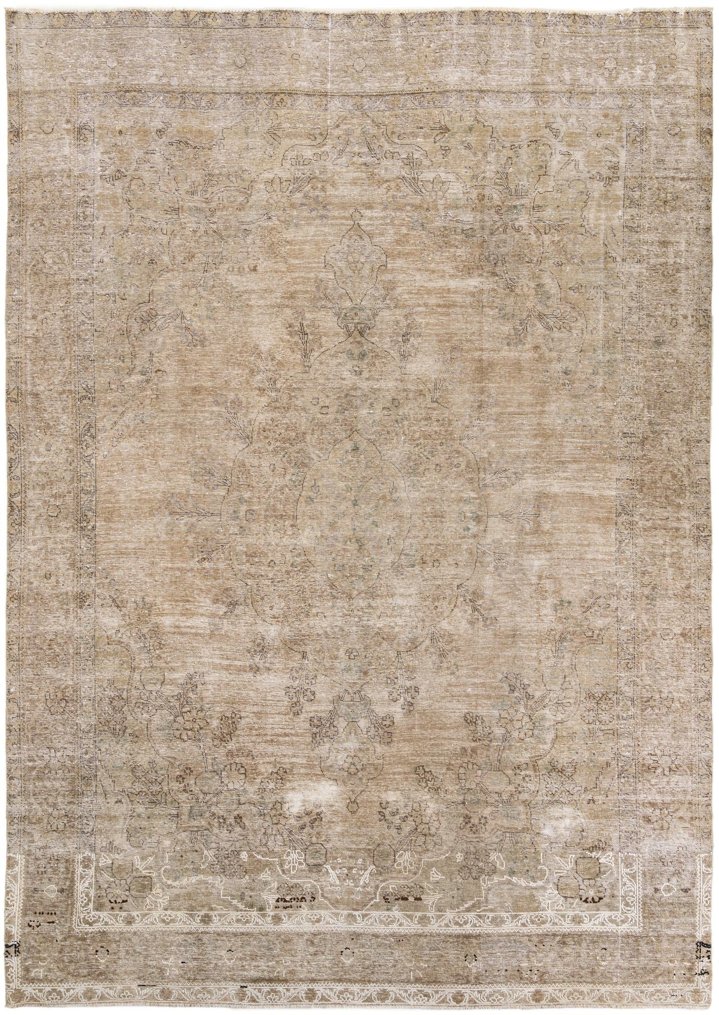 9' 3 x 13' Hand Knotted Ultra Vintage Persian Wool Rug