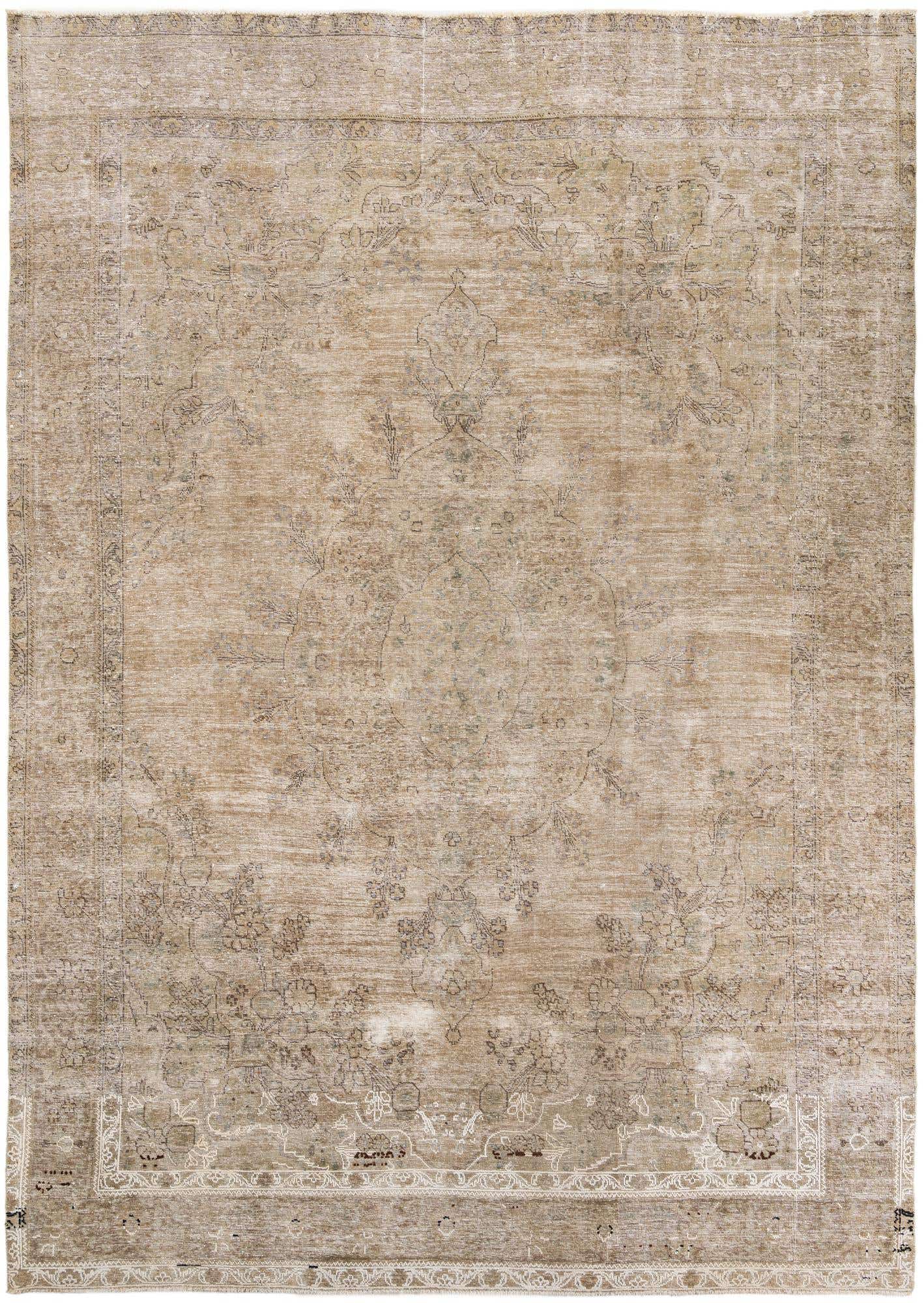 9' 3 x 13' Hand Knotted Ultra Vintage Persian Wool Rug
