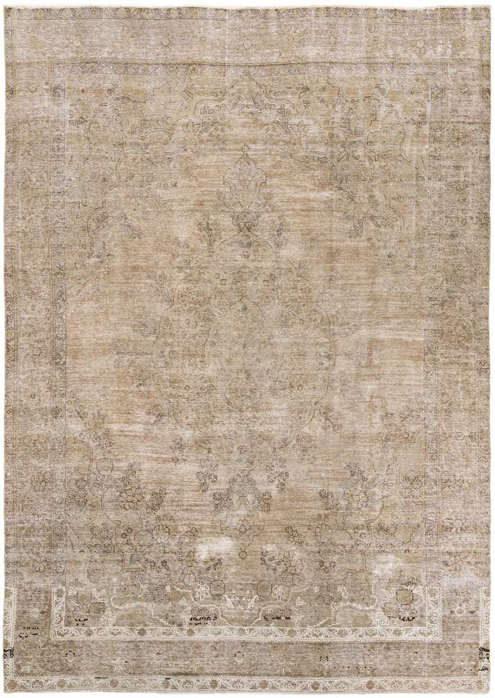 9' 3 x 13' Hand Knotted Ultra Vintage Persian Wool Rug