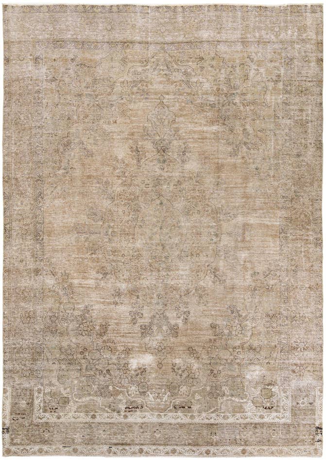 Detail image of 9' 3 x 13' Hand Knotted Ultra Vintage Persian Wool Rug
