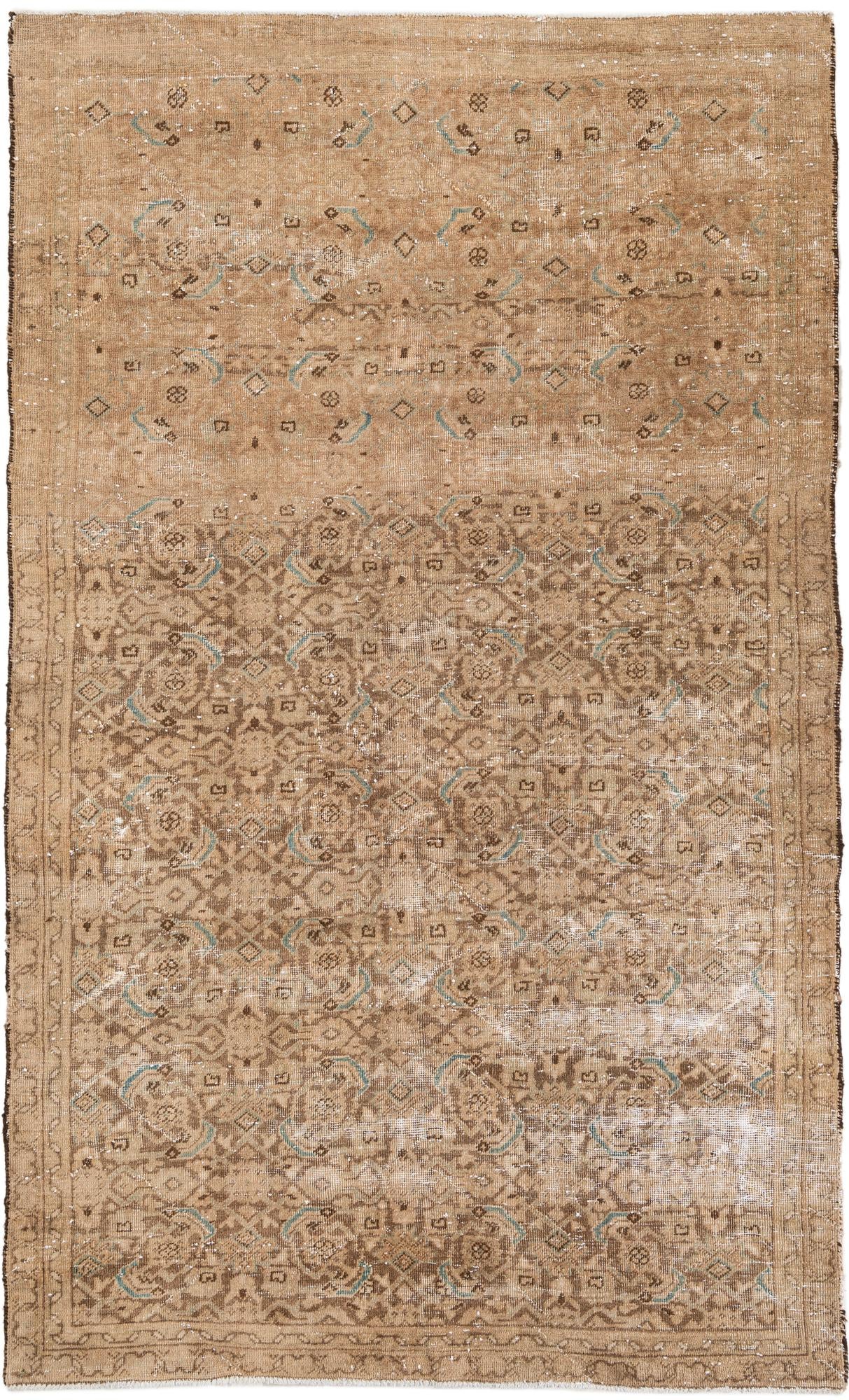 5' 6 x 9' 4 Hand Knotted Ultra Vintage Persian Wool Rug