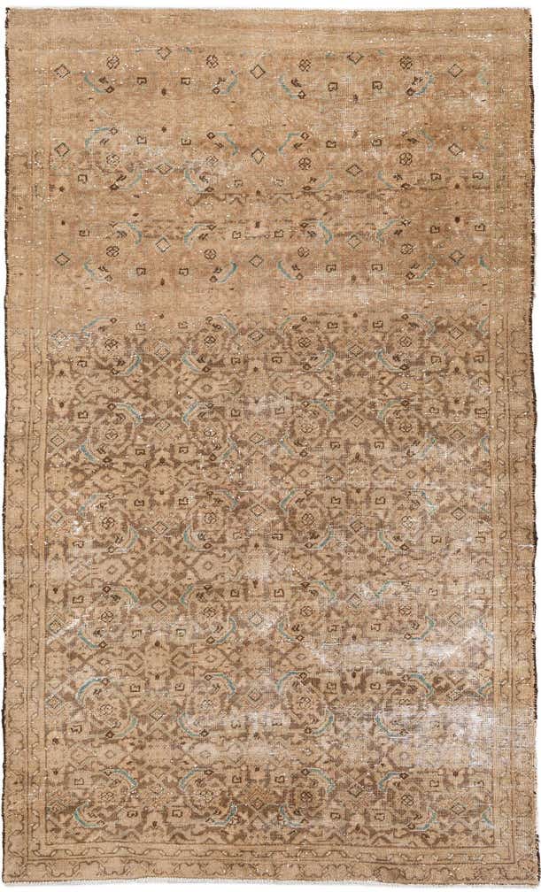 5' 6 x 9' 4 Hand Knotted Ultra Vintage Persian Wool Rug