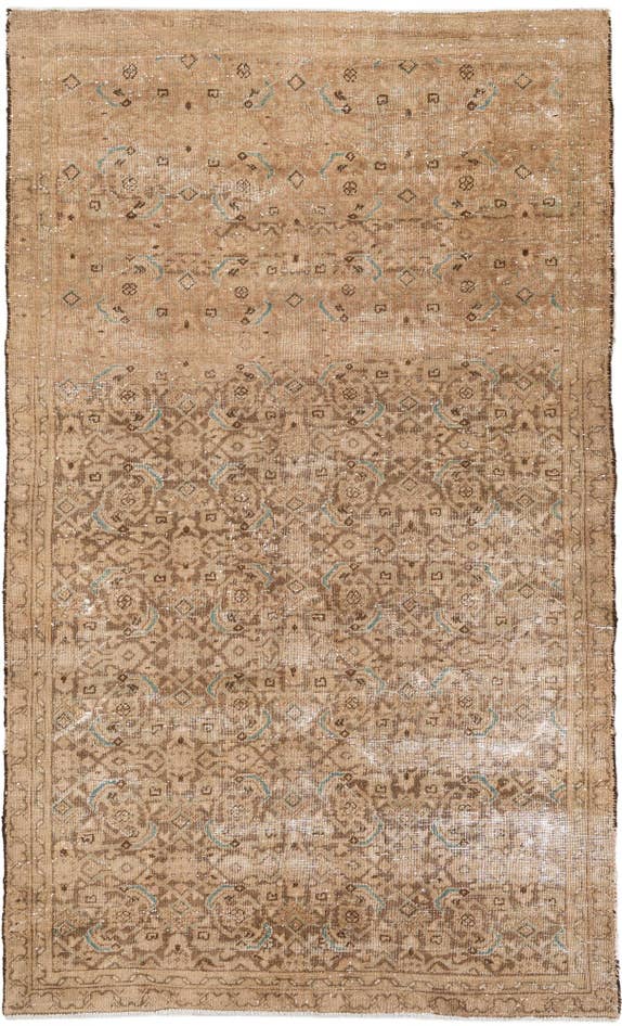 Detail image of 5' 6 x 9' 4 Hand Knotted Ultra Vintage Persian Wool Rug