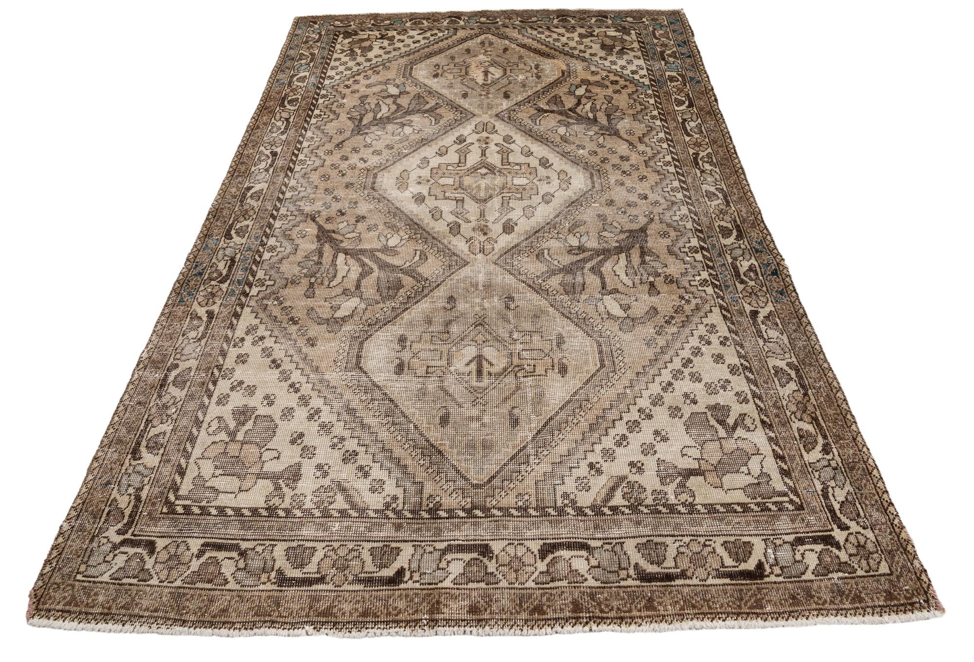 4' 8 x 7' Hand Knotted Ultra Vintage Persian Wool Rug