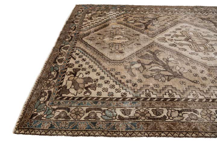 4' 8 x 7' Hand Knotted Ultra Vintage Persian Wool Rug