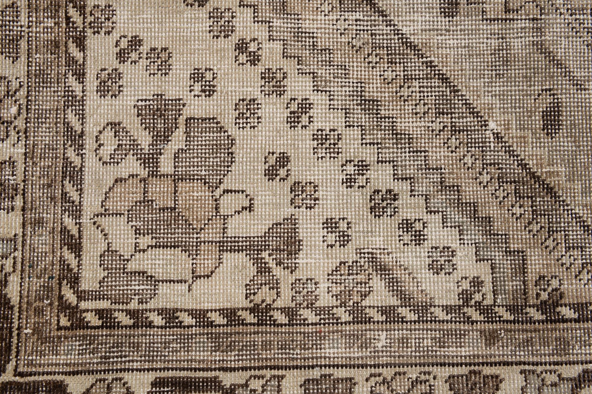 4' 8 x 7' Hand Knotted Ultra Vintage Persian Wool Rug