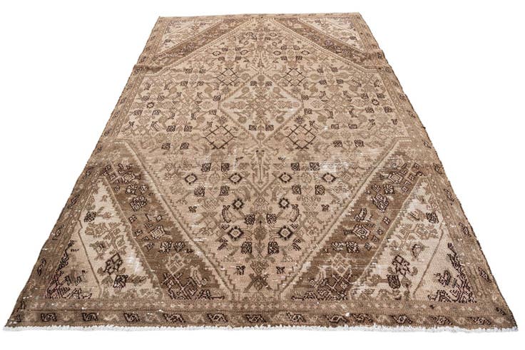 Detail image of 5' 10 x 8' 9 Hand Knotted Ultra Vintage Persian Wool Rug
