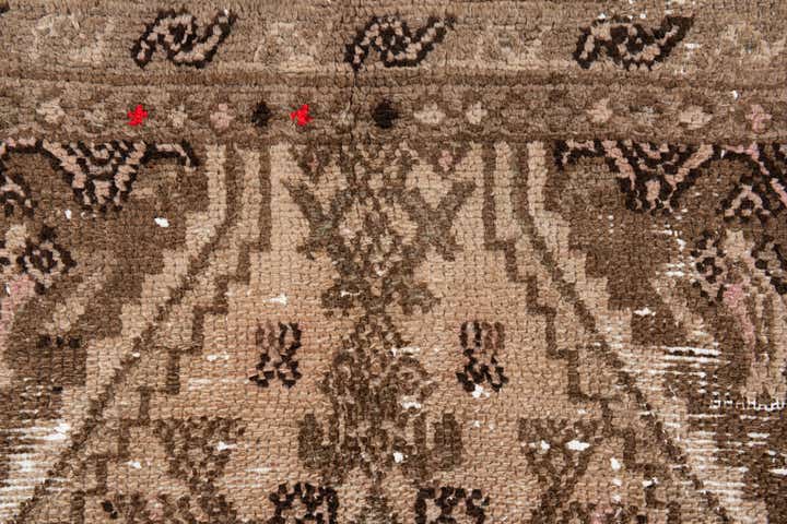 5' 10 x 8' 9 Hand Knotted Ultra Vintage Persian Wool Rug