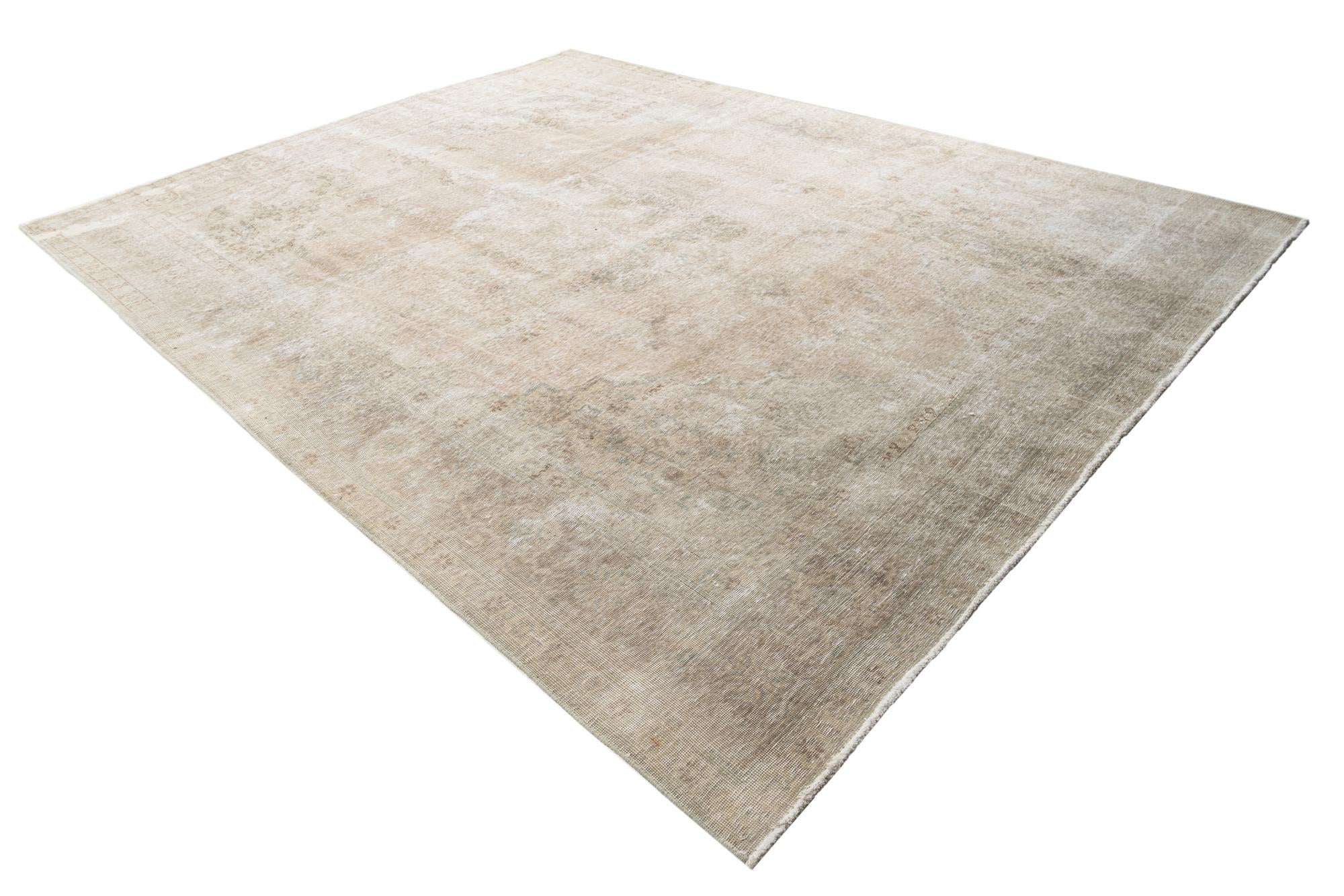 9' 7 x 12' 8 Hand Knotted Ultra Vintage Persian Wool Rug