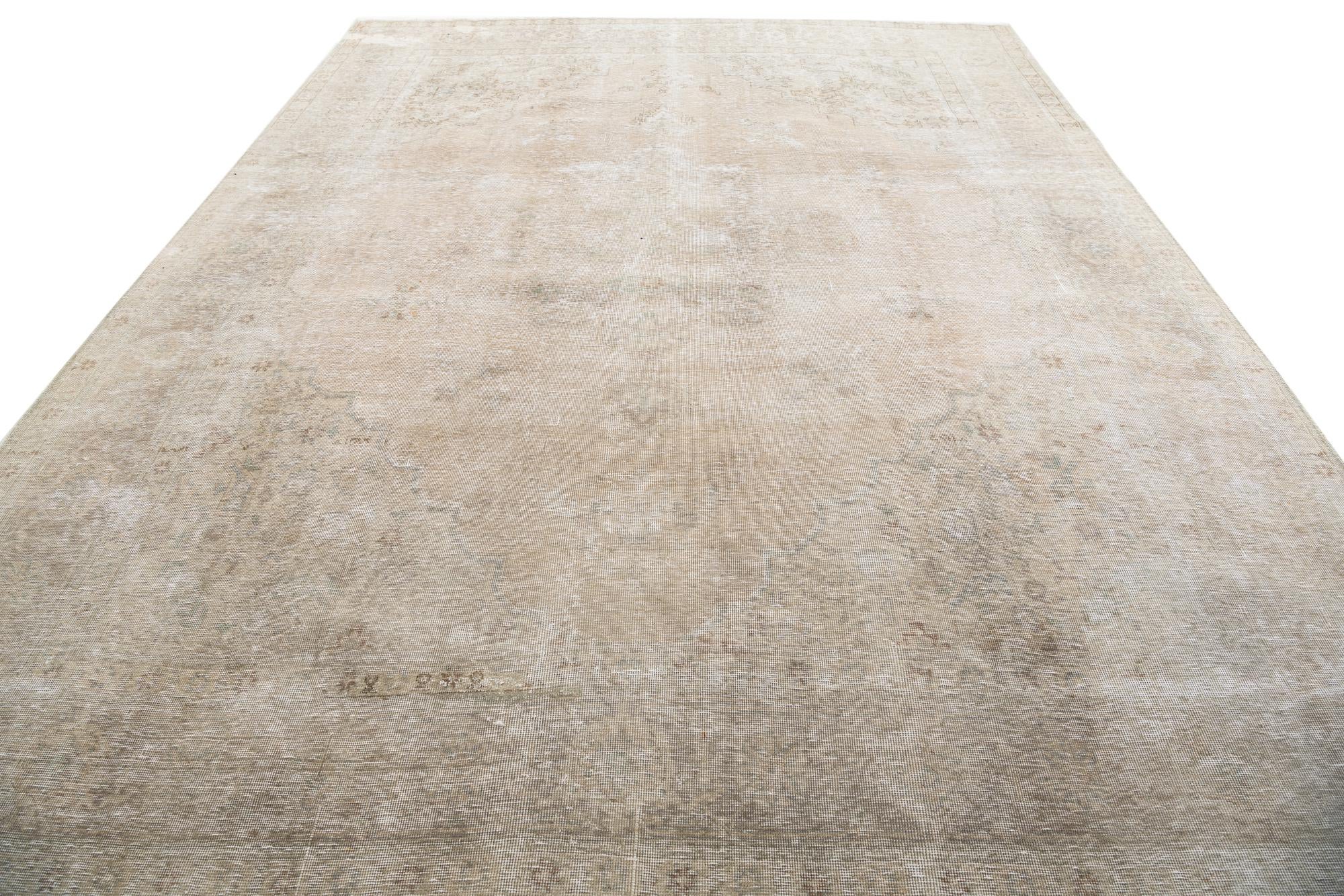 9' 7 x 12' 8 Hand Knotted Ultra Vintage Persian Wool Rug