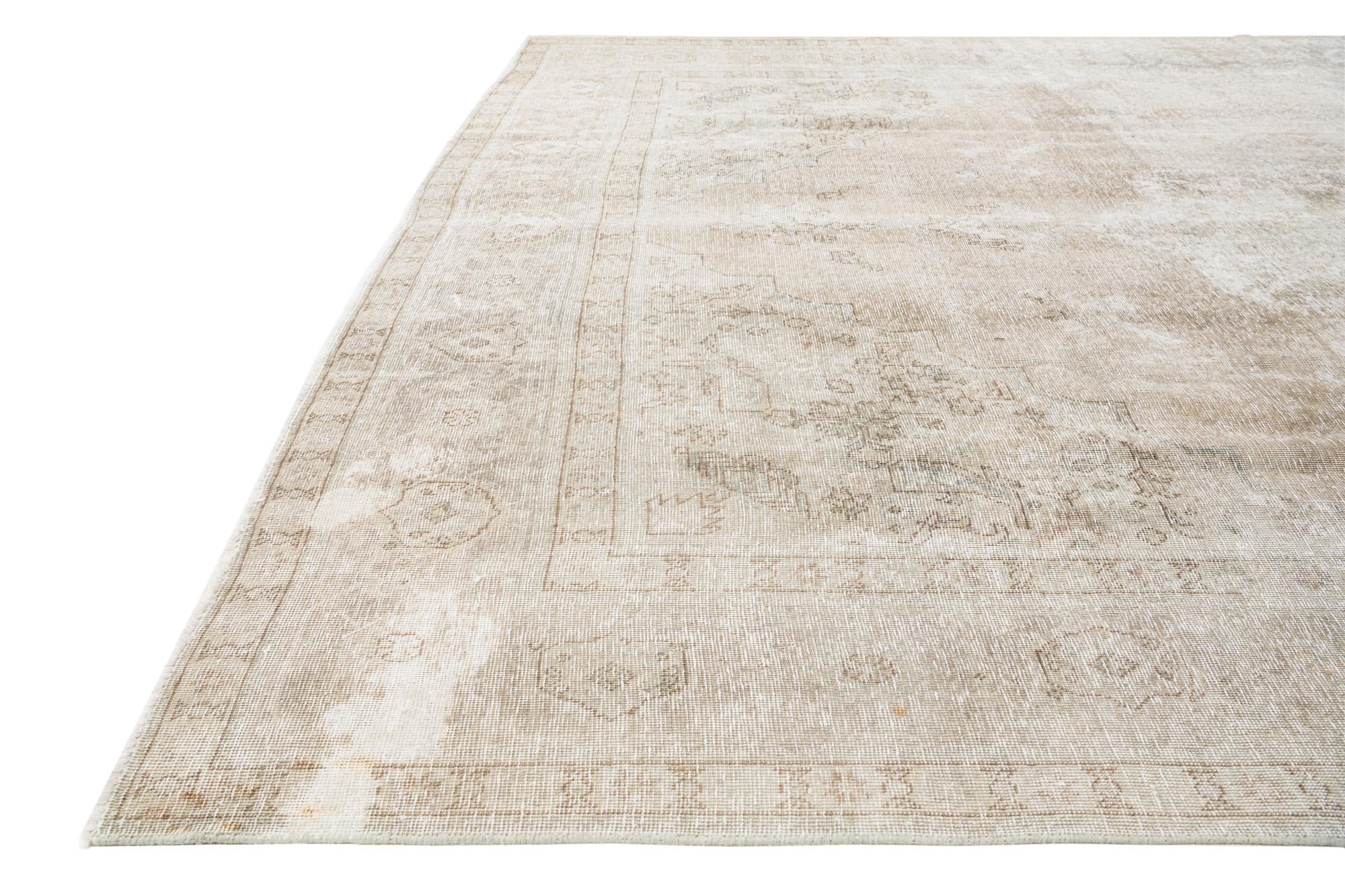 9' 7 x 12' 8 Hand Knotted Ultra Vintage Persian Wool Rug