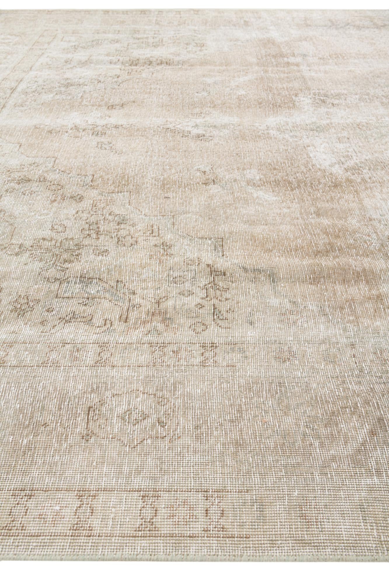 9' 7 x 12' 8 Hand Knotted Ultra Vintage Persian Wool Rug