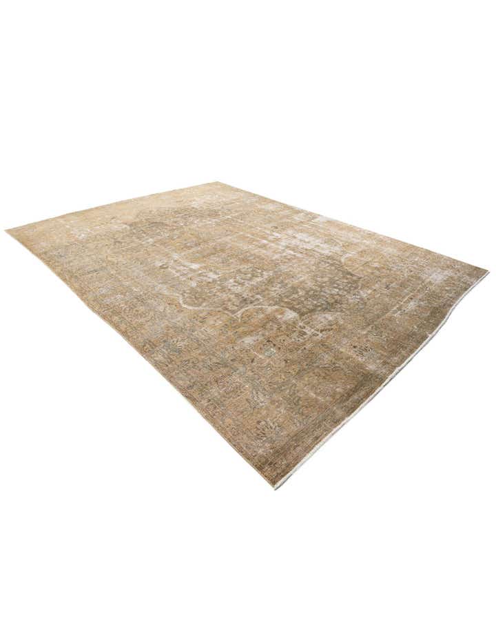 9' 10 x 13' 3 Hand Knotted Ultra Vintage Persian Wool Rug