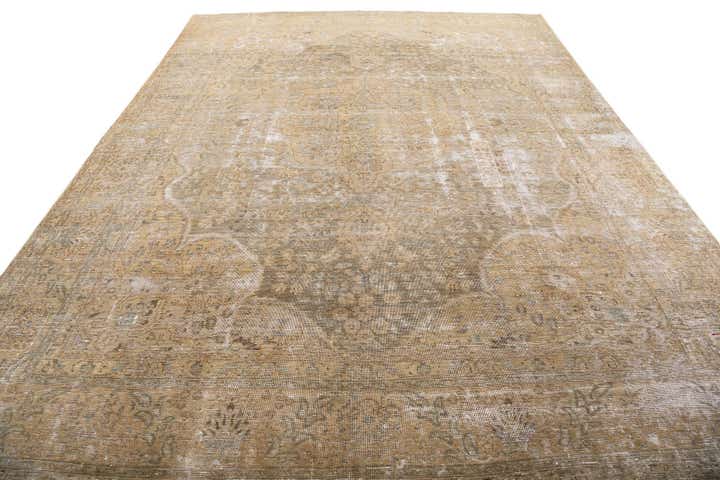 9' 10 x 13' 3 Hand Knotted Ultra Vintage Persian Wool Rug