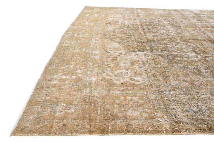 9' 10 x 13' 3 Hand Knotted Ultra Vintage Persian Wool Rug