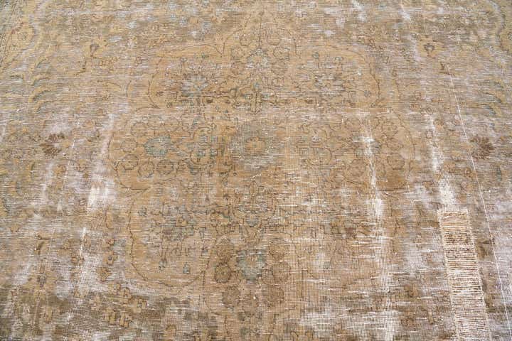 9' 10 x 13' 3 Hand Knotted Ultra Vintage Persian Wool Rug