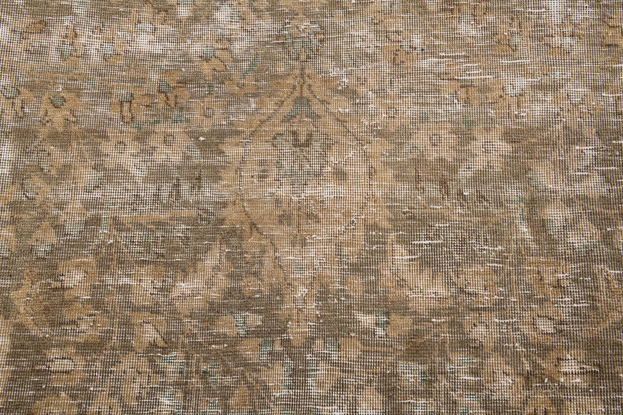 9' 10 x 13' 3 Hand Knotted Ultra Vintage Persian Wool Rug