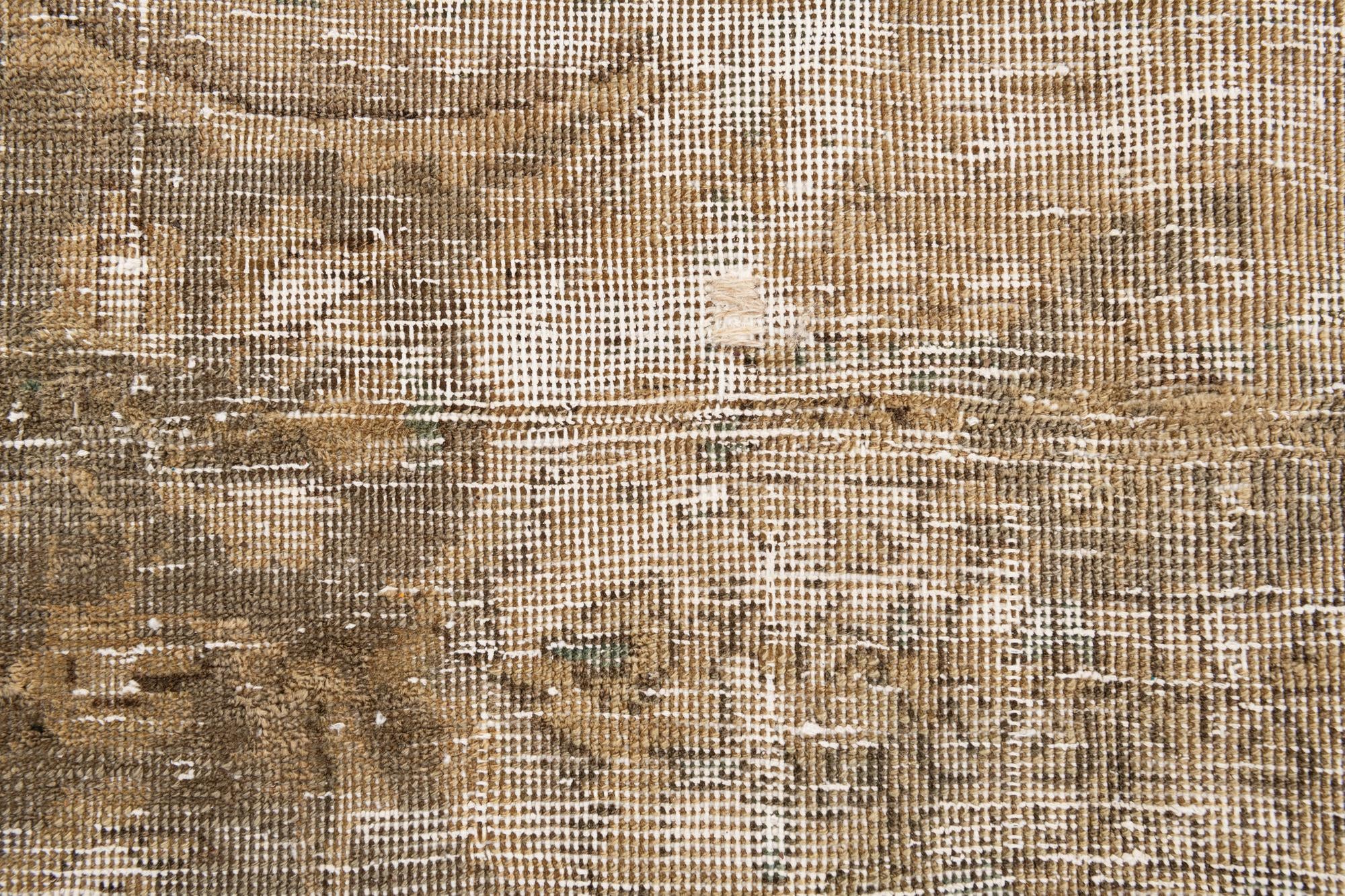 9' 10 x 13' 3 Hand Knotted Ultra Vintage Persian Wool Rug