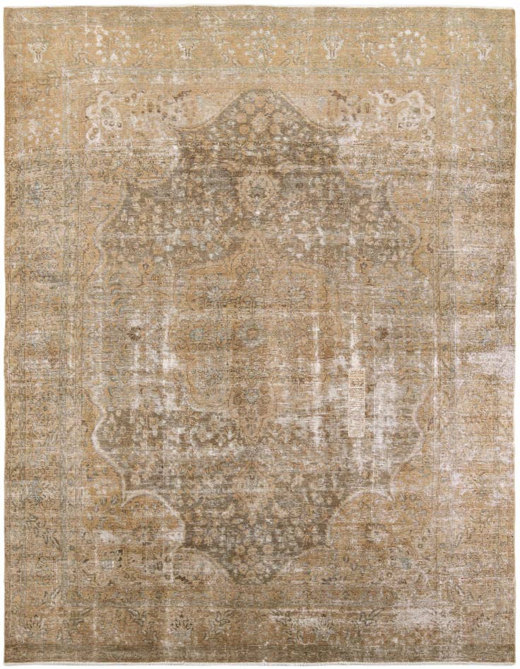 Detail image of 9' 10 x 13' 3 Hand Knotted Ultra Vintage Persian Wool Rug