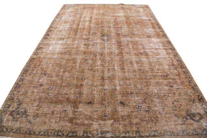 7' x 10' 4 Hand Knotted Ultra Vintage Persian Wool Rug