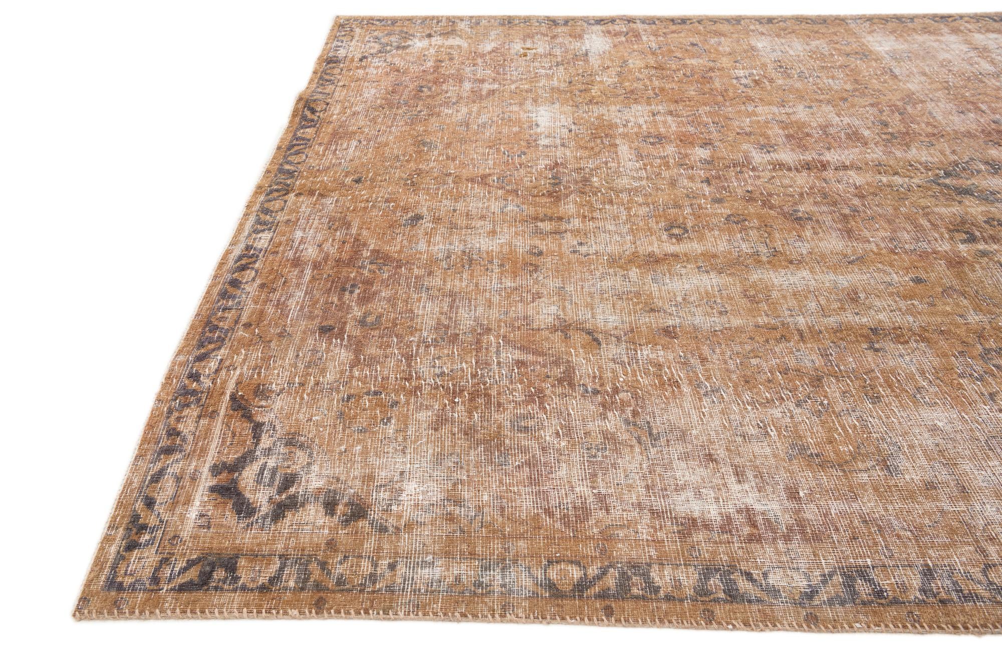 7' x 10' 4 Hand Knotted Ultra Vintage Persian Wool Rug