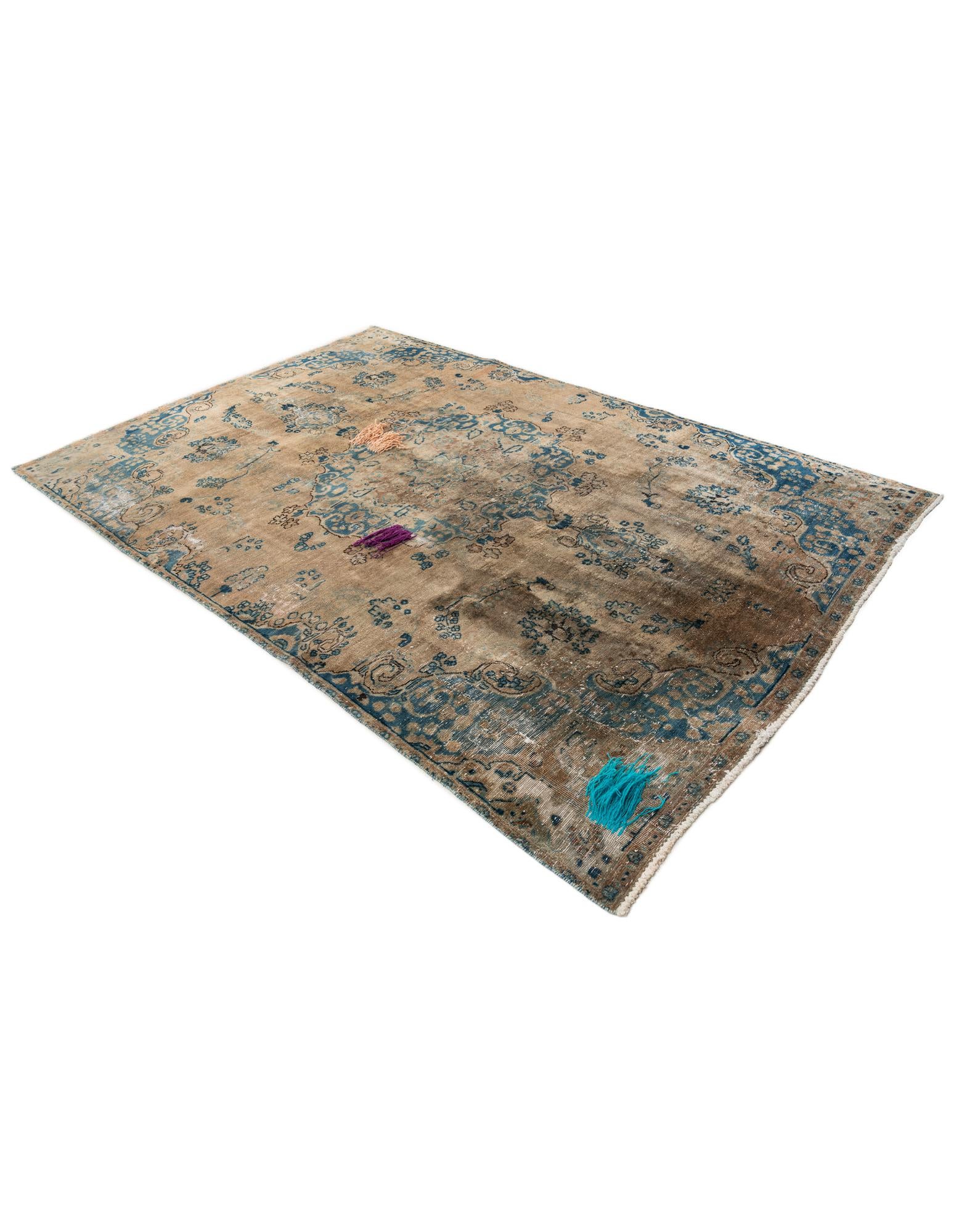 6' 1 x 9' 2 Hand Knotted Ultra Vintage Persian Wool Rug