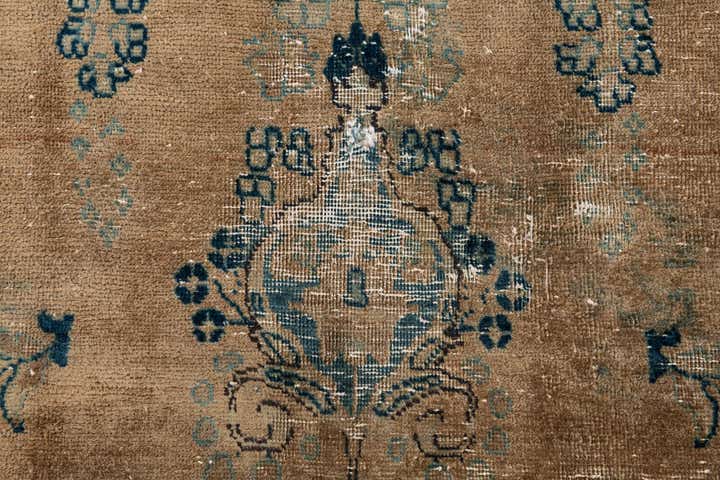 6' 1 x 9' 2 Hand Knotted Ultra Vintage Persian Wool Rug