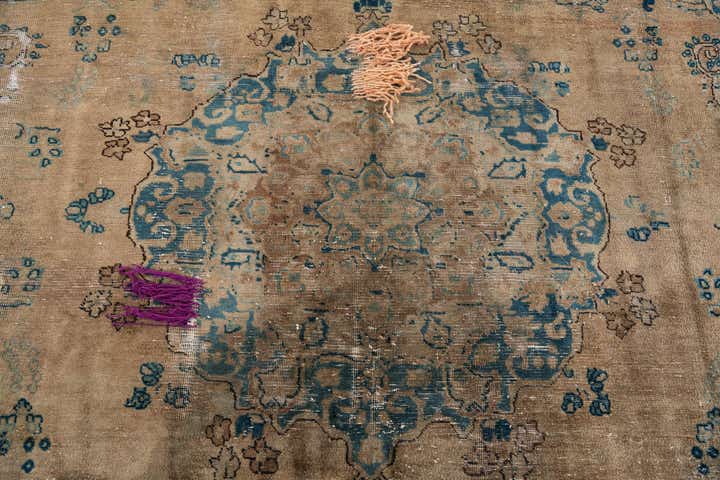 6' 1 x 9' 2 Hand Knotted Ultra Vintage Persian Wool Rug
